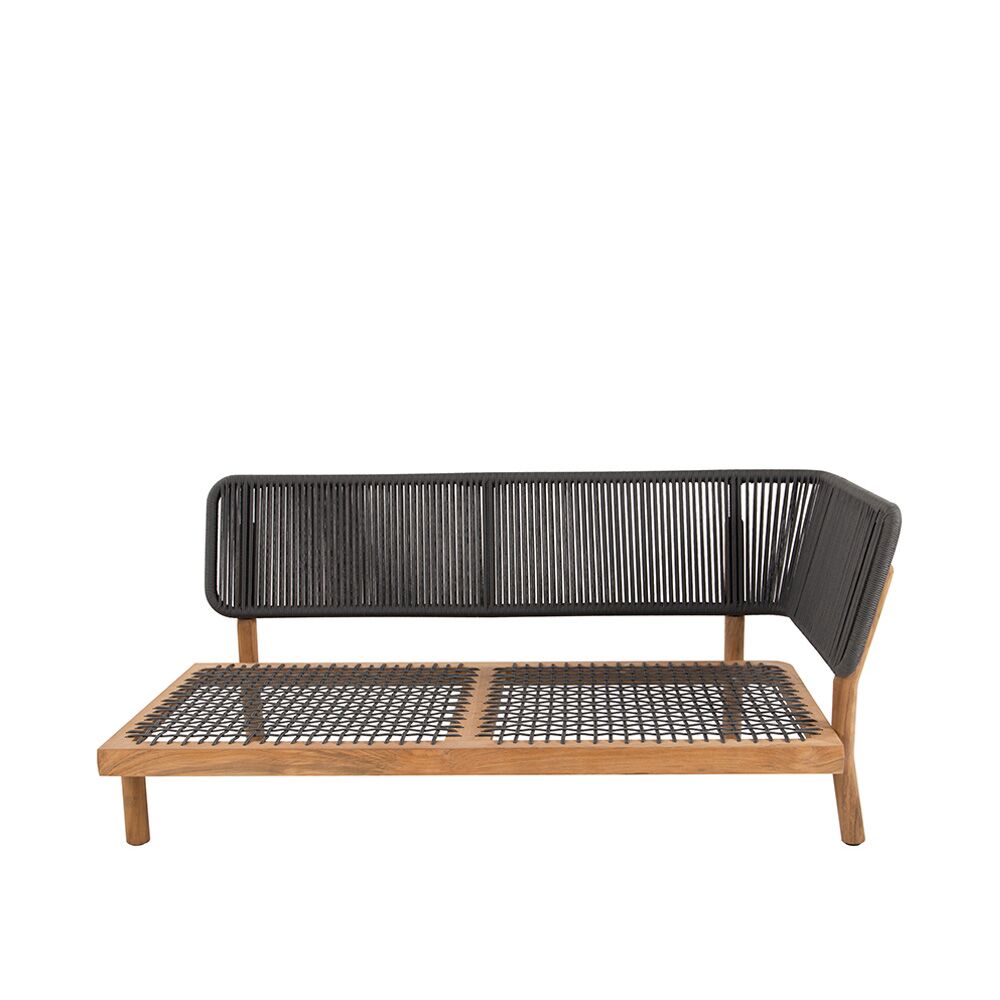  Gepolsterte Teakholz Loungebank Mit Armlehne - Claire Loungebank