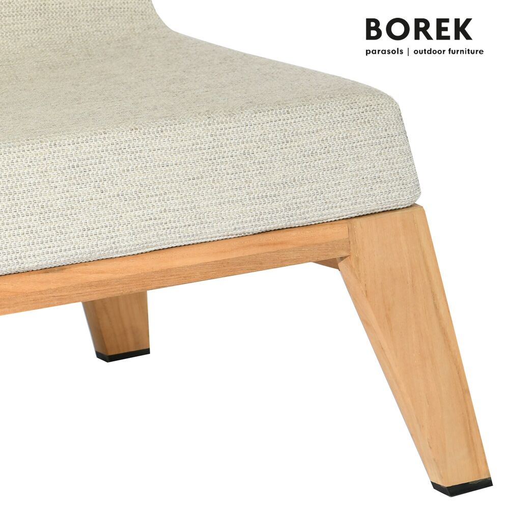  Gepolsterter Gartenstuhl Aus Teakholz Mit Rollen - Borek - Hybrid Stuhl