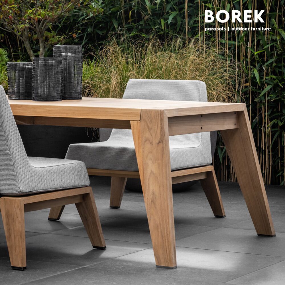  Gepolsterter Gartenstuhl Aus Teakholz Mit Rollen - Borek - Hybrid Stuhl