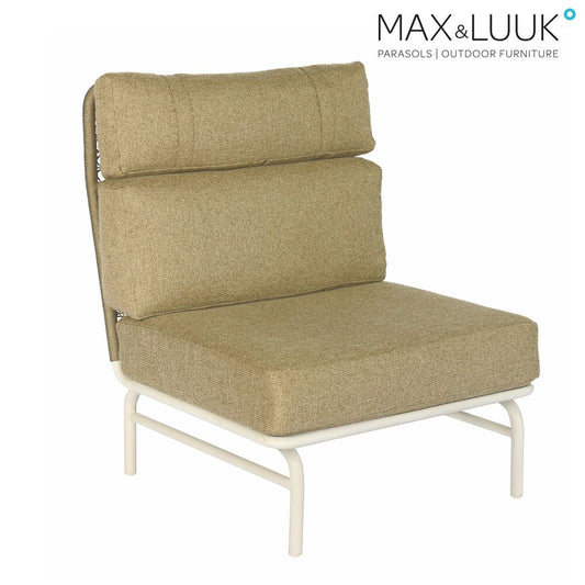  Gepolstertes Lounge Mittelmodul Aus Aluminium Für Die Outdoor Sitzecke - Max & Luuk - Jane Mittelmodul