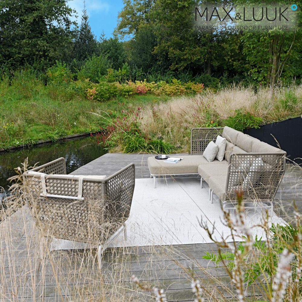  Gepolstertes Lounge Mittelmodul Aus Aluminium Für Die Outdoor Sitzecke - Max & Luuk - Jane Mittelmodul