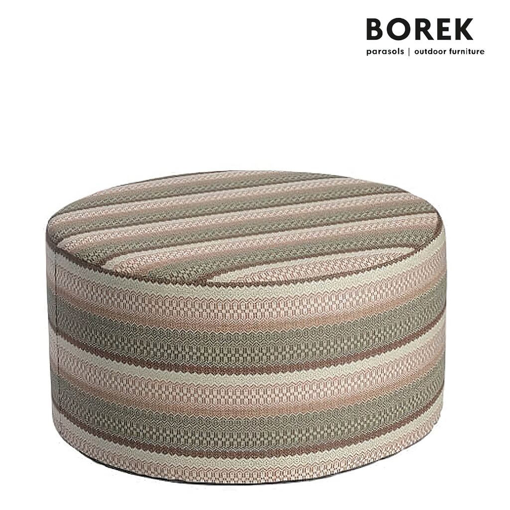  Gestreifter Borek Hocker Für Den Garten Aus Outdoorgewebe - Desio Hocker