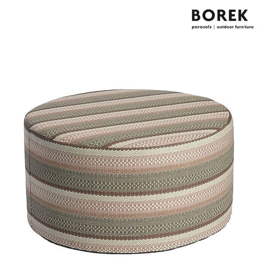  Gestreifter Borek Hocker Für Den Garten Aus Outdoorgewebe - Desio Hocker