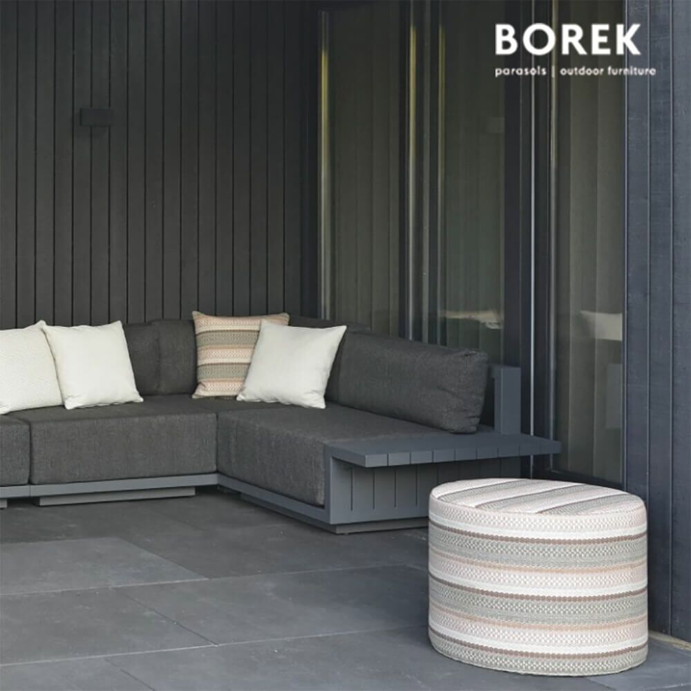  Gestreifter Hocker Für Den Garten Aus Outdoor Stoff Prato Von Borek - Desio Hocker