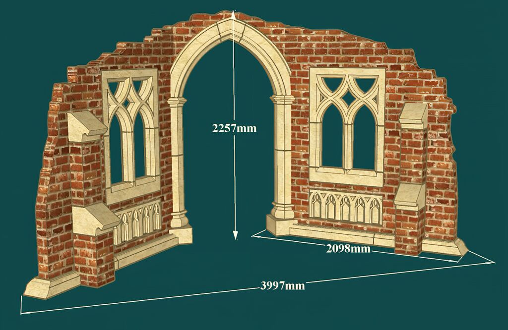  Gothic Folly Garten Ruine - Exbury Church