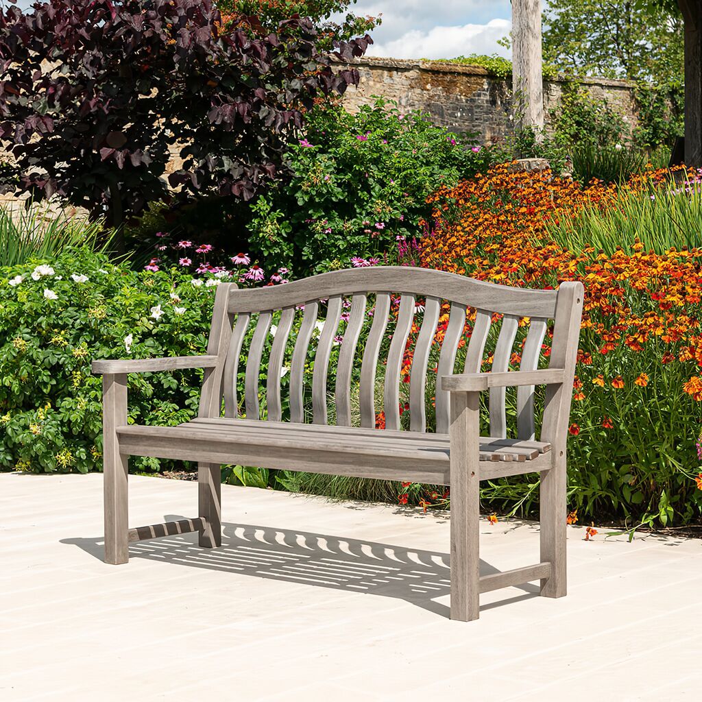  Graue Sitzbank Für Den Garten Aus Akazienholz - Gartenbank Boyle