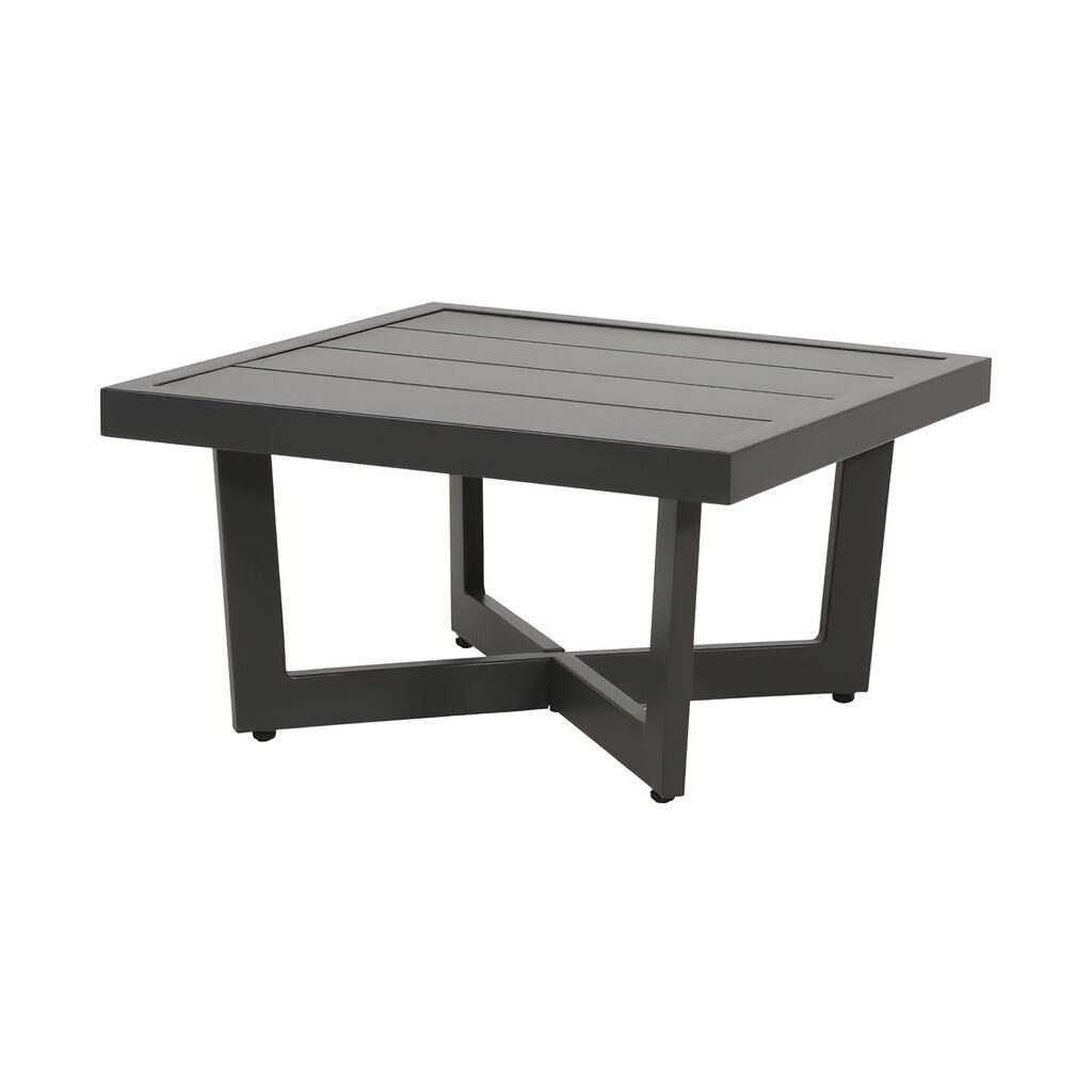  Grauer Alu-Loungehocker Mit Kissen - Gartenhocker Briun