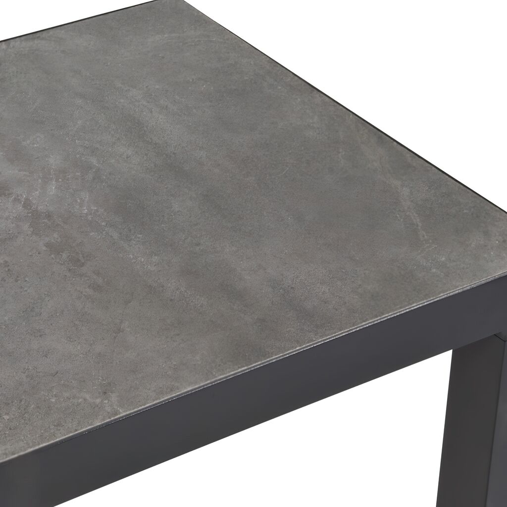  Grauer Aluminium Beistelltisch Mit Keramikplatte - Beistelltisch Rano
