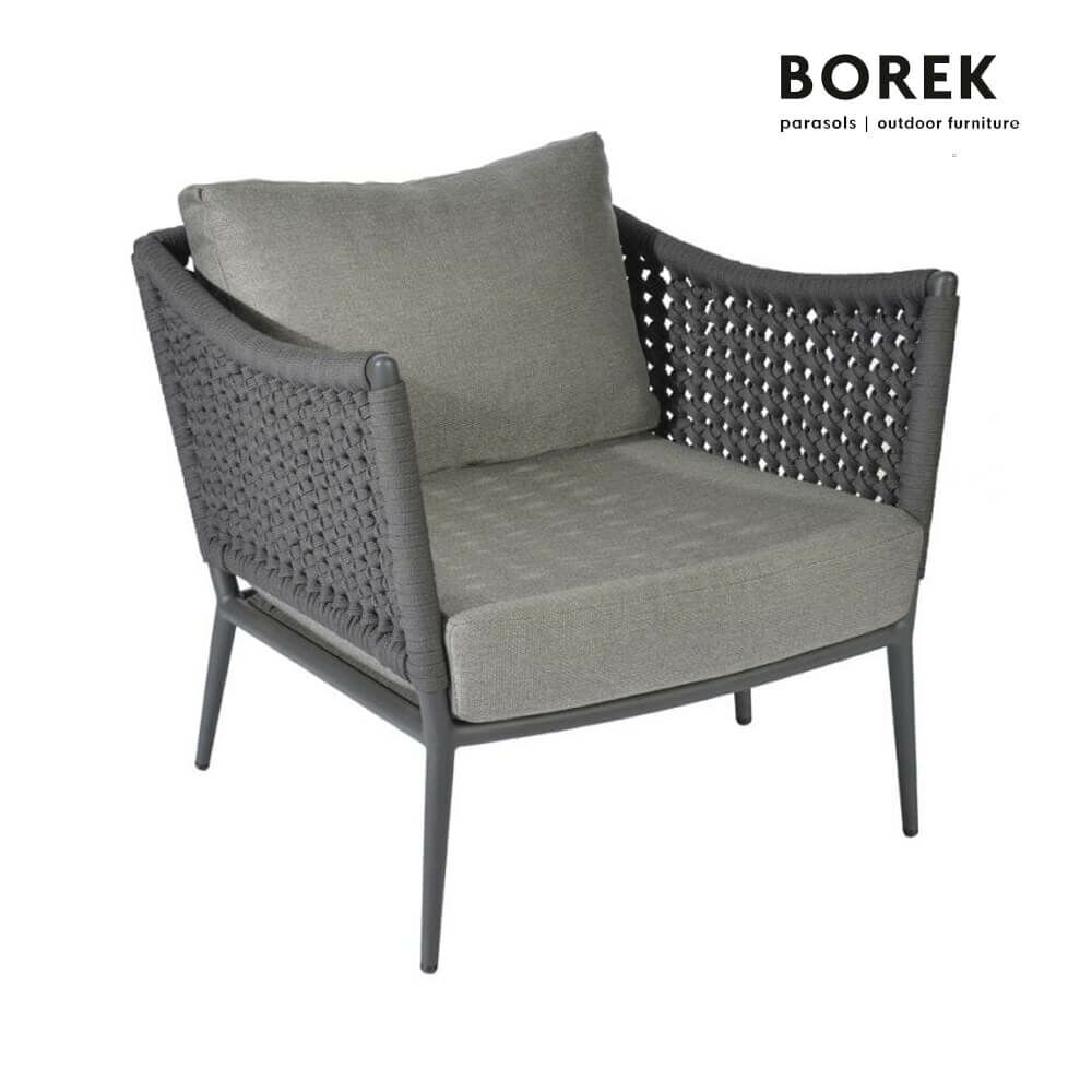  Grauer Ardenza-Seil Outdoor-Sessel Von Borek - Sessel Estoril