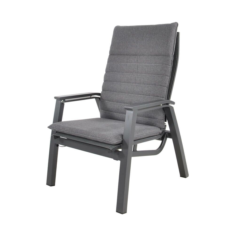  Grauer Lounge Gartenstuhl Mit Sitzauflage - Loungestuhl Omare
