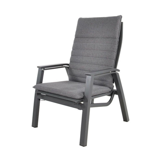  Grauer Lounge Gartenstuhl Mit Sitzauflage - Loungestuhl Omare