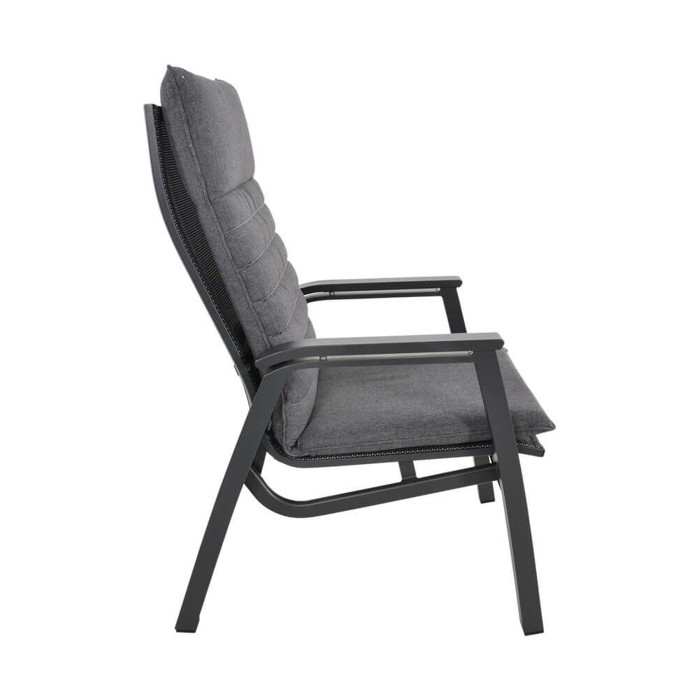  Grauer Lounge Gartenstuhl Mit Sitzauflage - Loungestuhl Omare