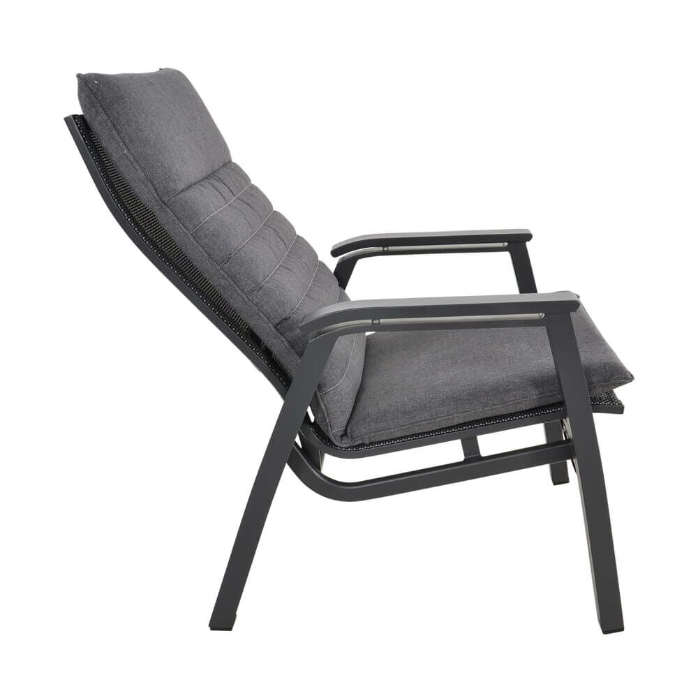  Grauer Lounge Gartenstuhl Mit Sitzauflage - Loungestuhl Omare