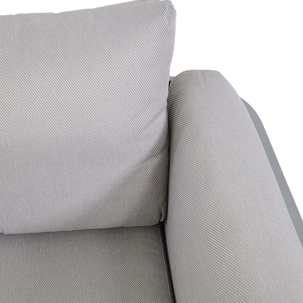  Graues Lounge Ecksofa Aus Aluminium Mit Tisch - Gartenlounge Phora