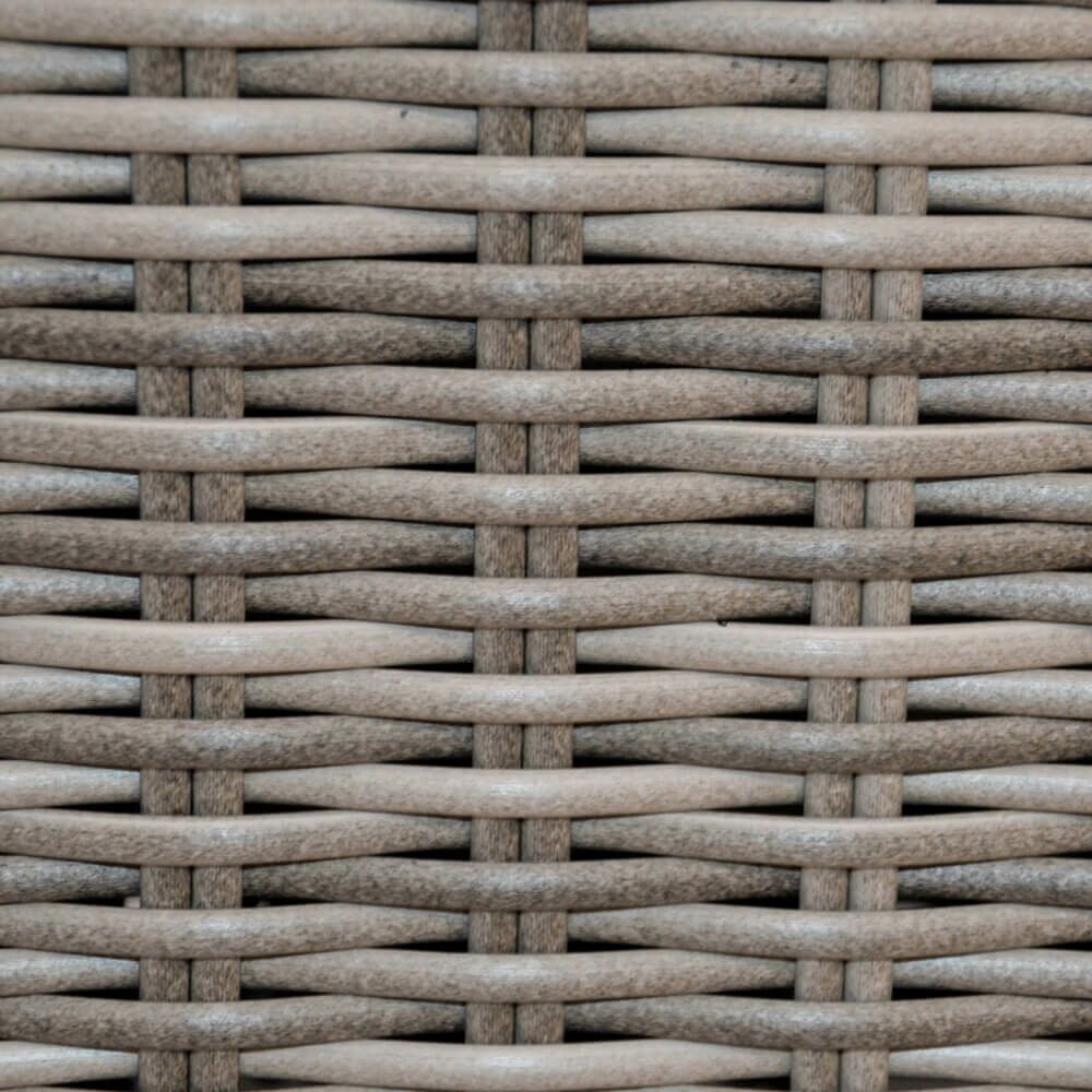  Graues Loungemodul Mit Rattangeflecht - Mittelelement Pari