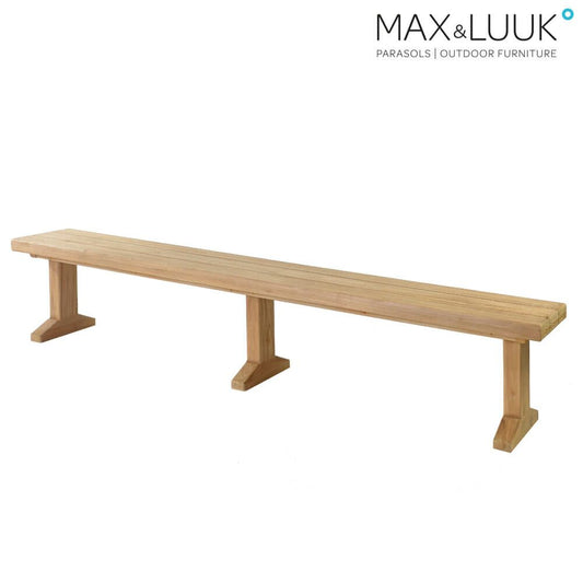  Große Gartenbank Ohne Lehne - Teakholz - Max&Luuk - Bruce Gartenbank