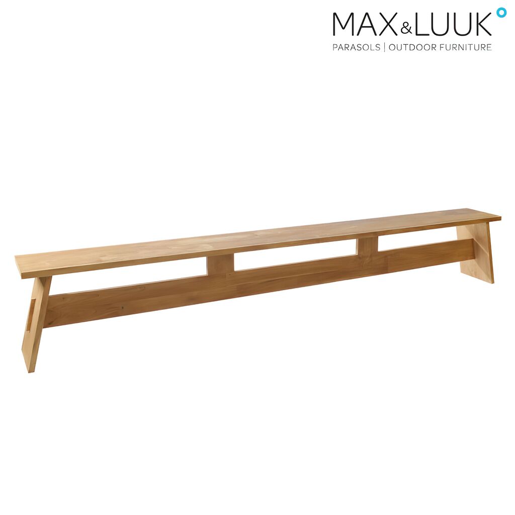  Große Gartenbank Ohne Rückenlehne - Teakholz - Max&Luuk - Finn Gartenbank