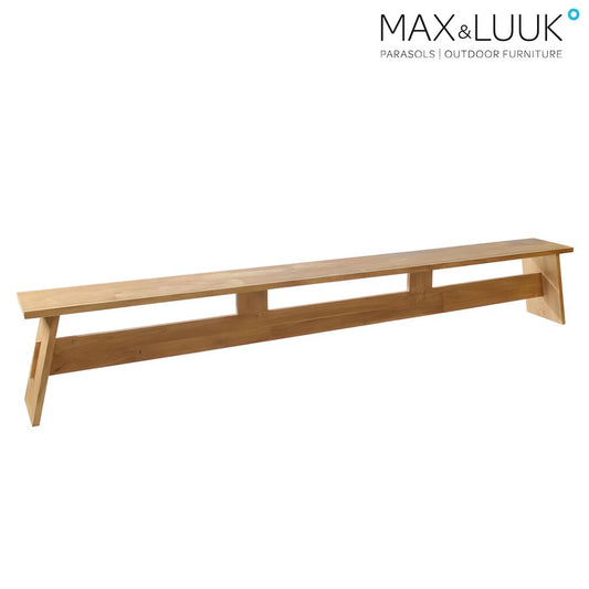  Große Gartenbank Ohne Rückenlehne - Teakholz - Max&Luuk - Finn Gartenbank