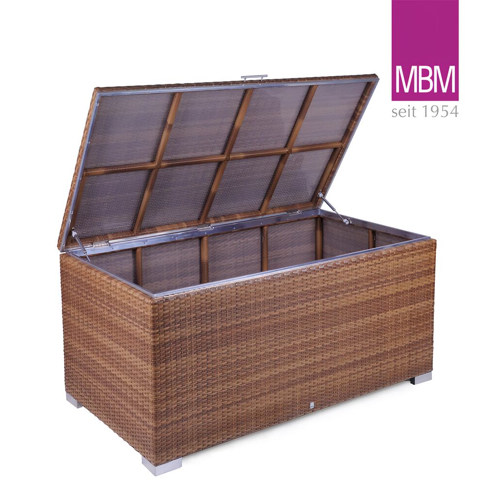  Große Kissentruhe Aus Mirotex & Aluminium Von MBM - Kissentruhe Bellini