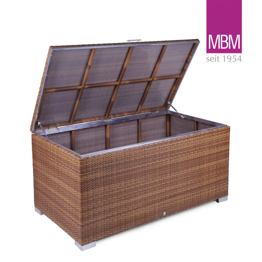  Große Kissentruhe Aus Mirotex & Aluminium Von MBM - Kissentruhe Bellini