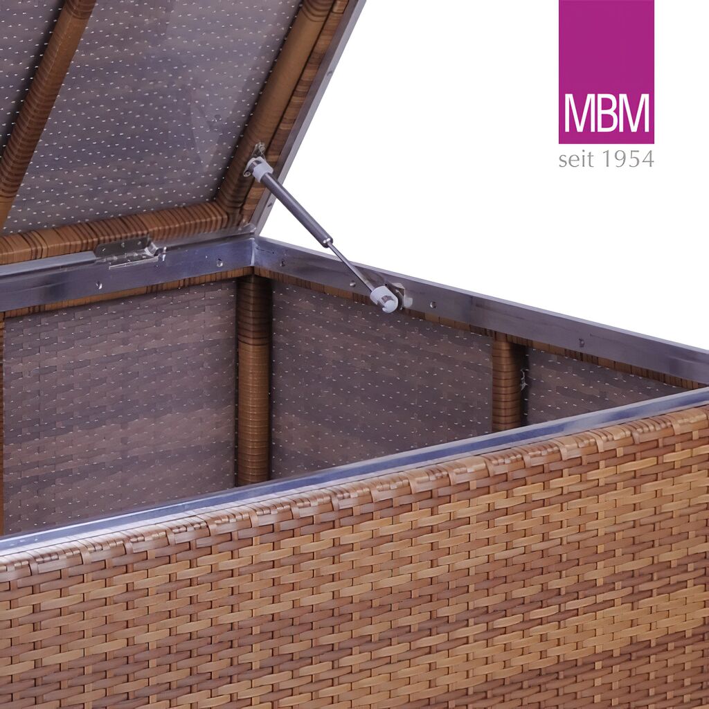  Große Kissentruhe Aus Mirotex & Aluminium Von MBM - Kissentruhe Bellini