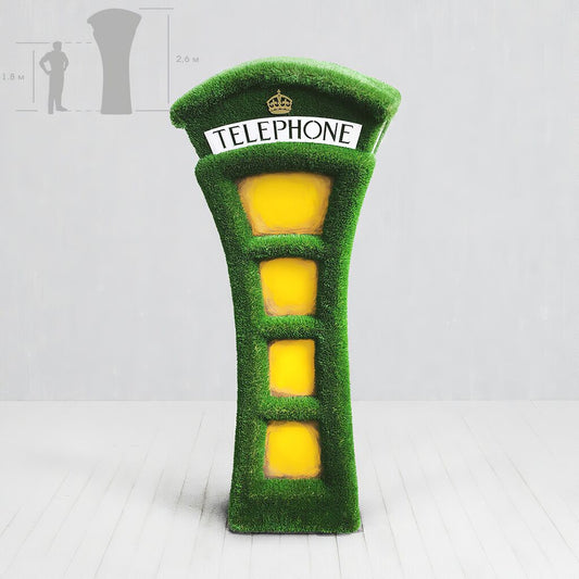  Große Telefonzelle Als Gartenplastik - Formschnitt Kunststoff - Umbraculum