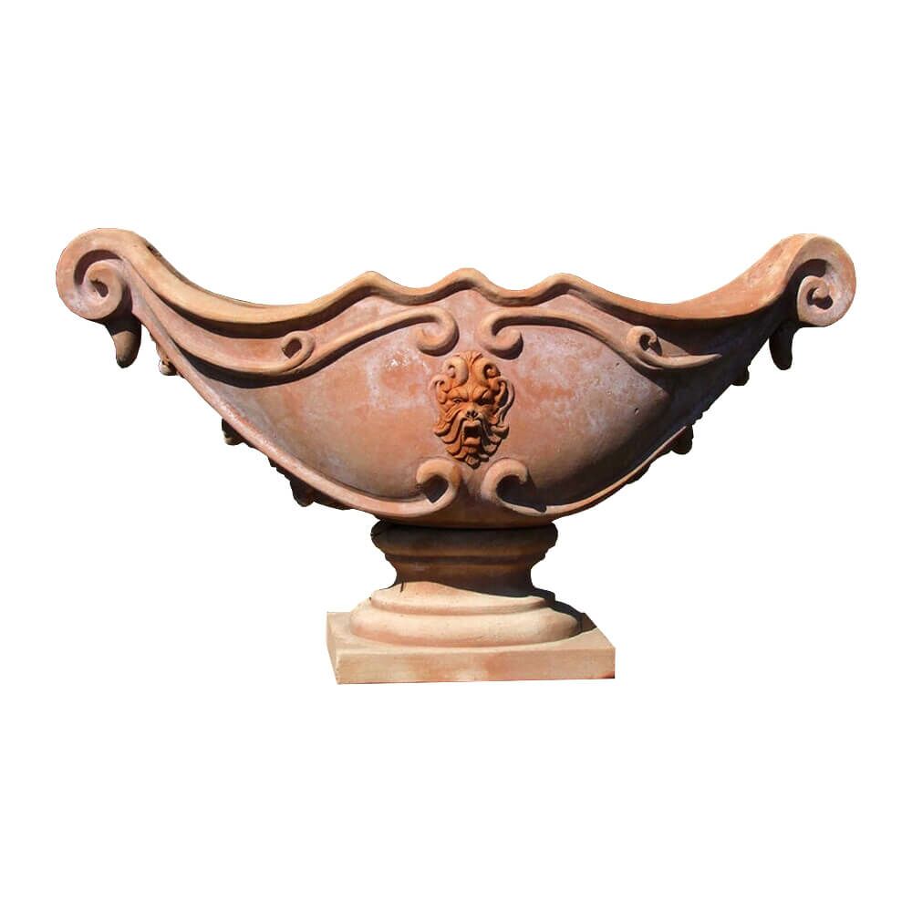  Große Terrakotta Amphore Mit Ornament - Bronzino