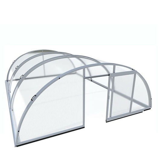  Große Vormontierte Poolabdeckung - 178cm Hoch - Abschließbar - Silber - Aus Aluminium & Polycarbonat - Azurit
