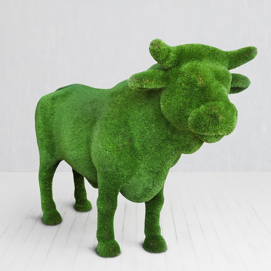  Großer Bulle Stehend - Gartenfigur Topiary - Angus
