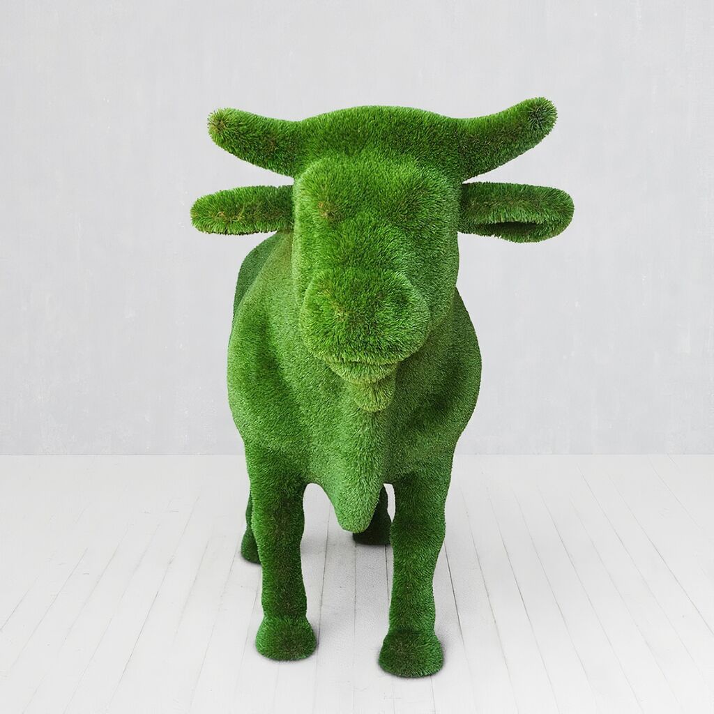  Großer Bulle Stehend - Gartenfigur Topiary - Angus