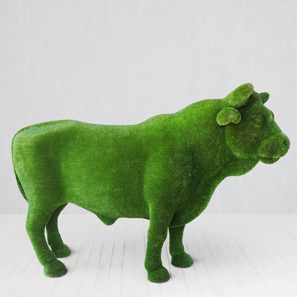  Großer Bulle Stehend - Gartenfigur Topiary - Angus