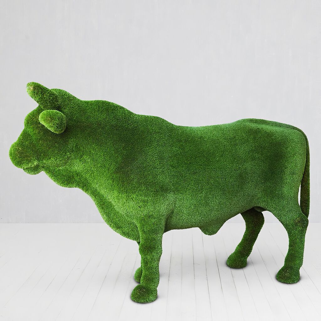  Großer Bulle Stehend - Gartenfigur Topiary - Angus