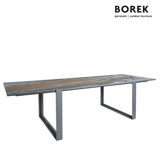  Großer Esstisch Für Den Garten Aus Aluminium Und Dekton Von Borek - Faro Esstisch