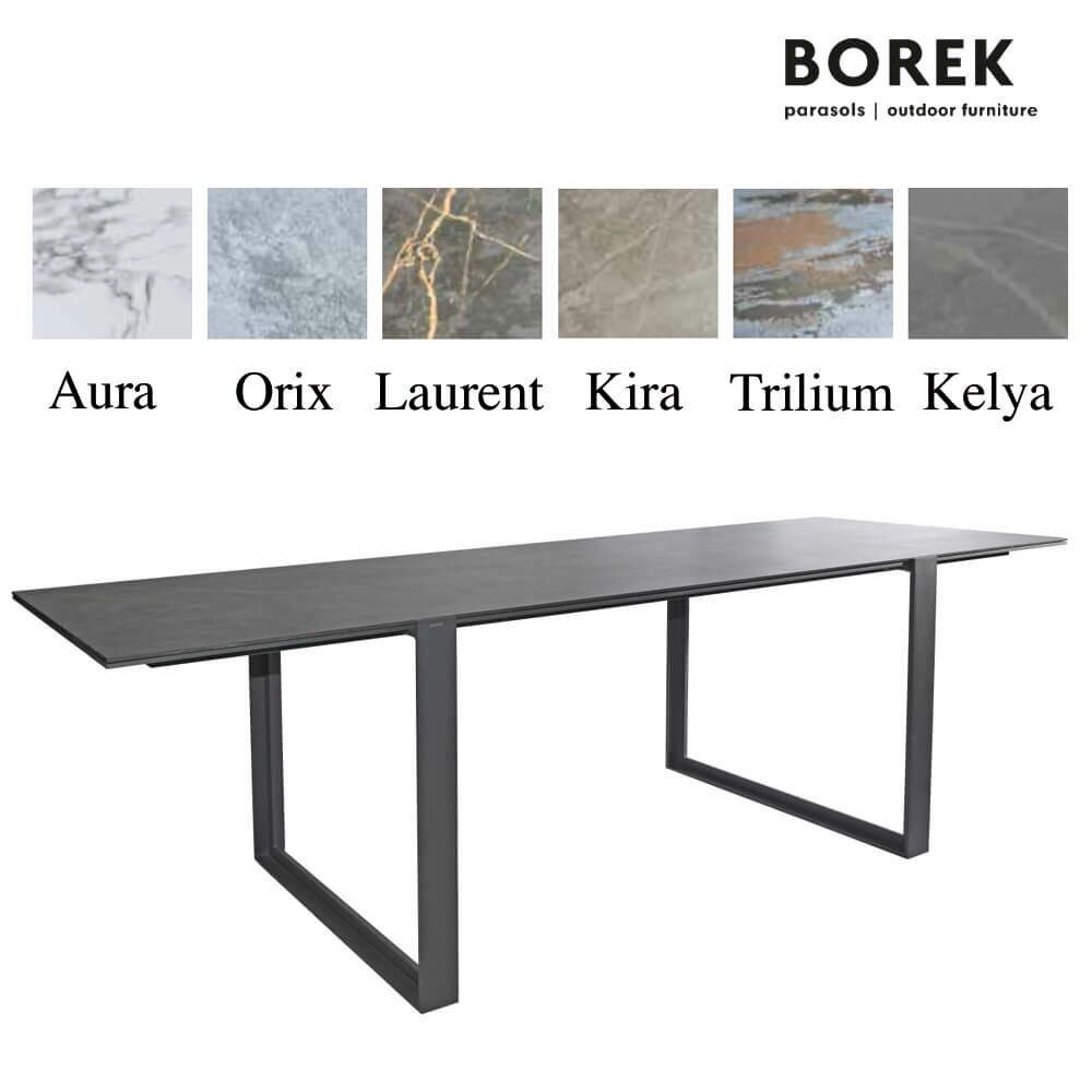  Großer Esstisch Für Den Garten Aus Aluminium Und Dekton Von Borek - Faro Esstisch