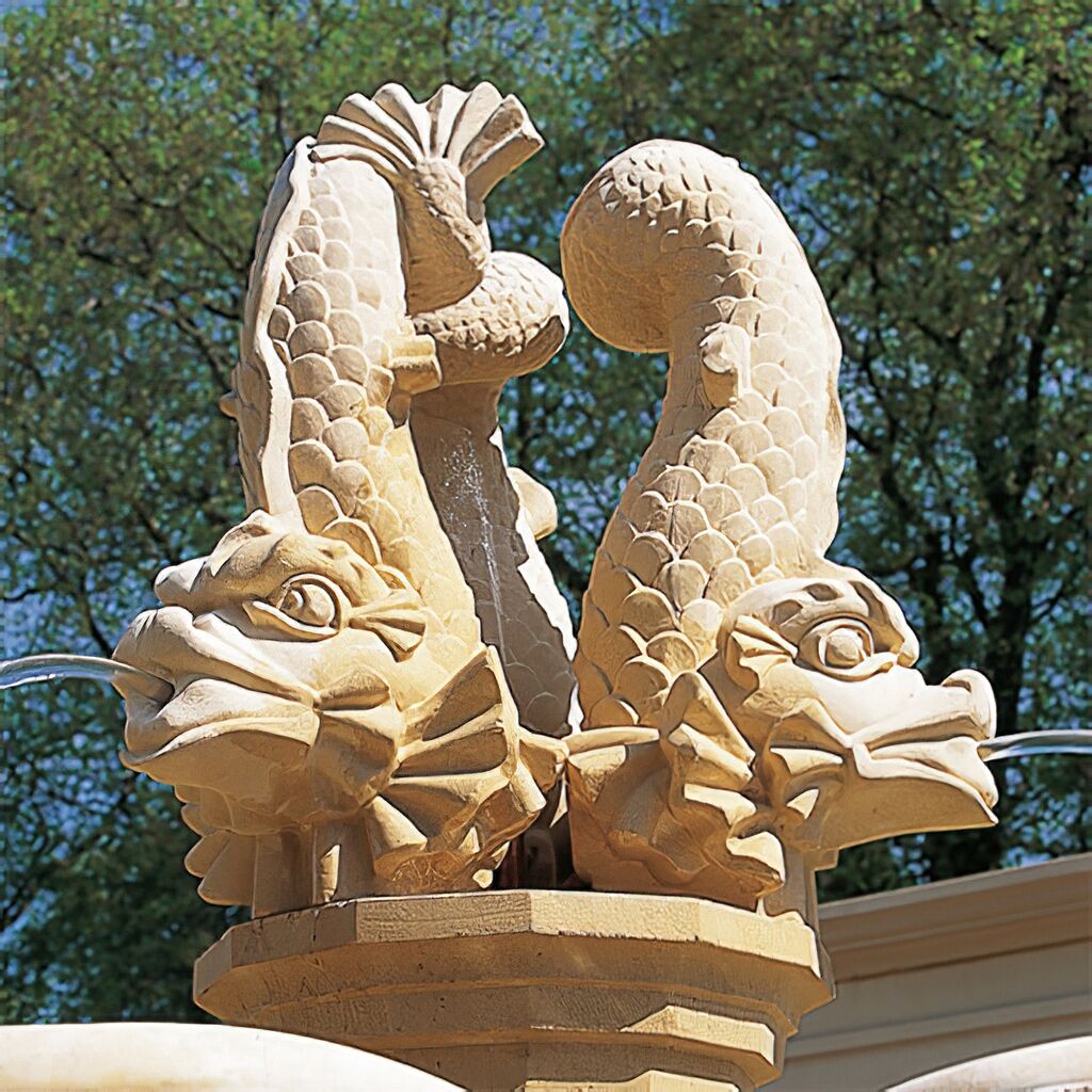  Großer Fisch Wasserspeier - Piscarius