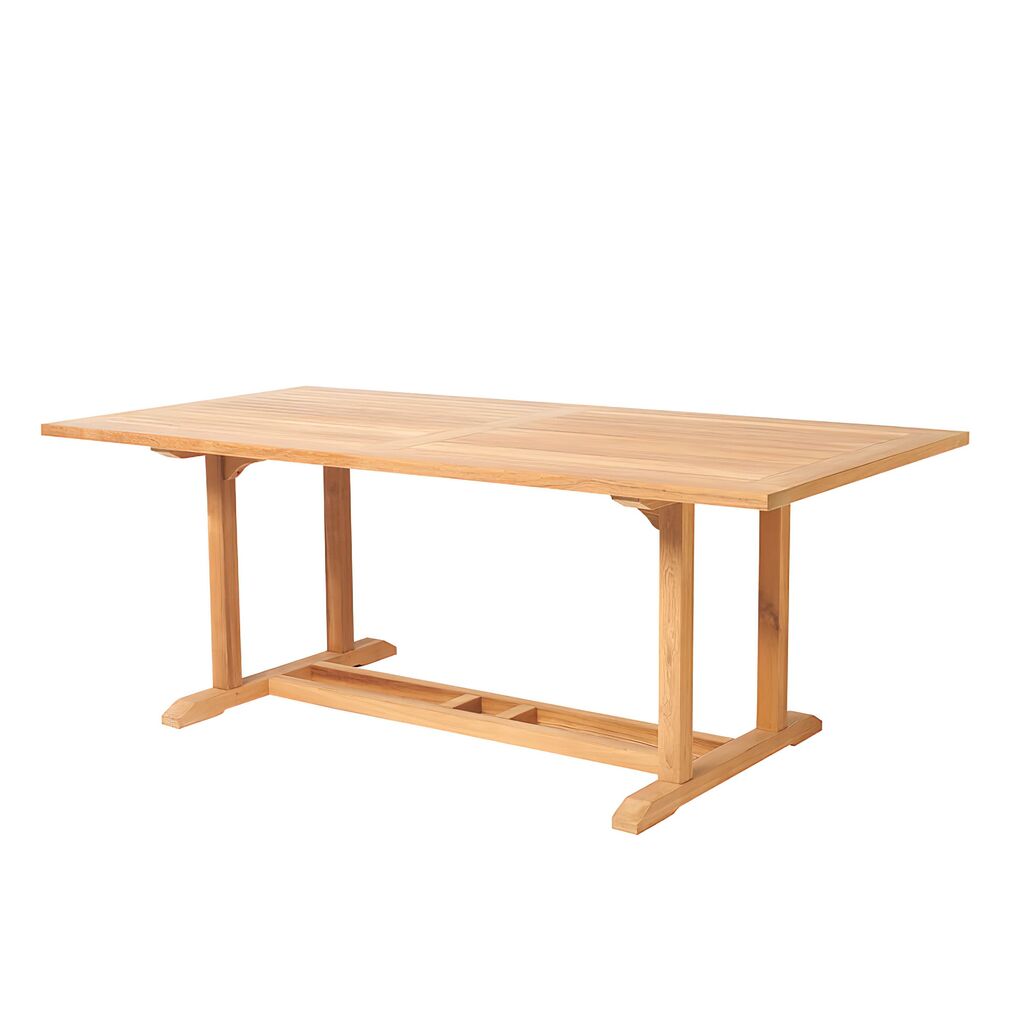  Großer Garten Holztisch - 200x100cm - Teakholz - Luke Gartentisch