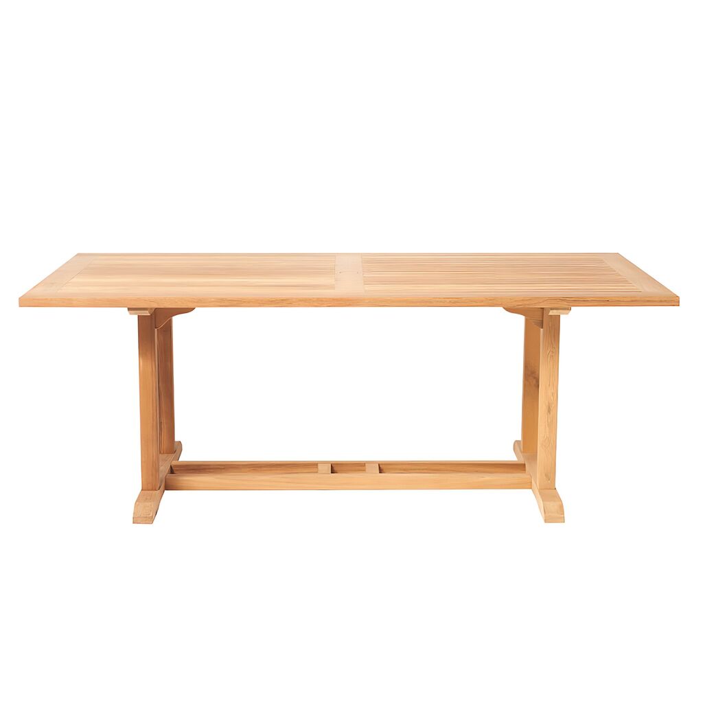  Großer Garten Holztisch - 200x100cm - Teakholz - Luke Gartentisch