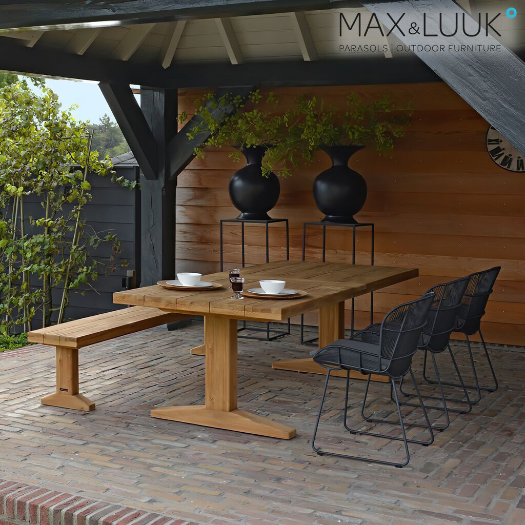  Großer Gartentisch Aus Teakholz - Stabil - Max&Luuk - Bruce Gartentisch