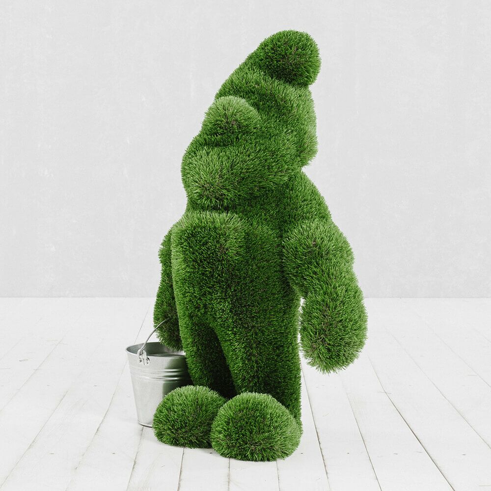  Großer Gartenzwerg Aus GFK & Kunstrasen - Topiary - Emerich
