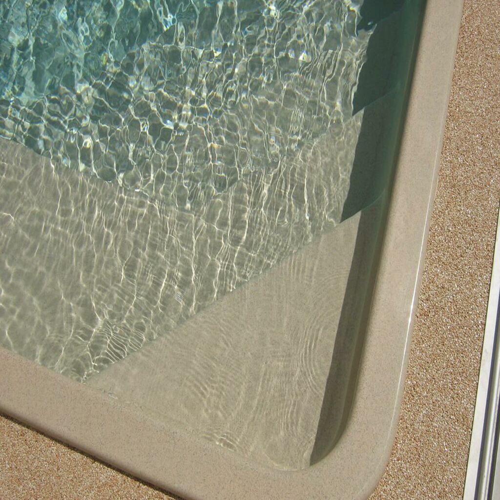  Großer GFK Pool - 350x820cm - Mit 2 Treppen - Glas-Verbundbecken - Rechteckig - Komplettset - Brasilia Pyrit
