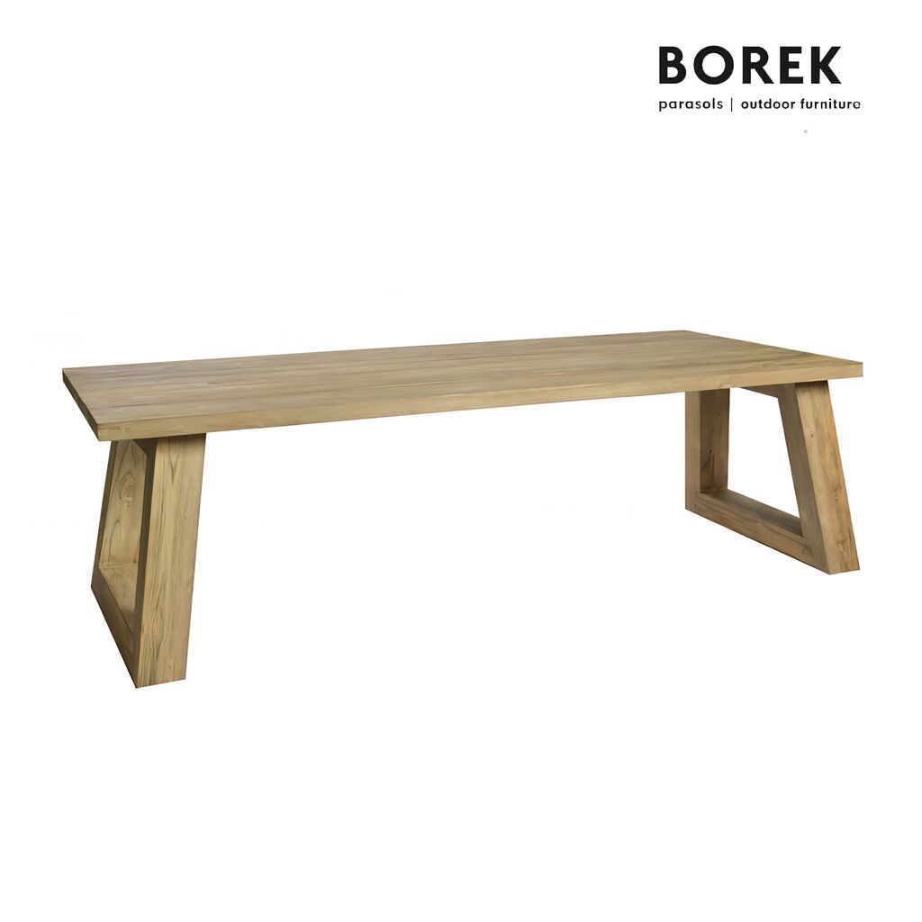  Großer Holztisch Von Borek 250cm - Eckig - Holztisch Parga