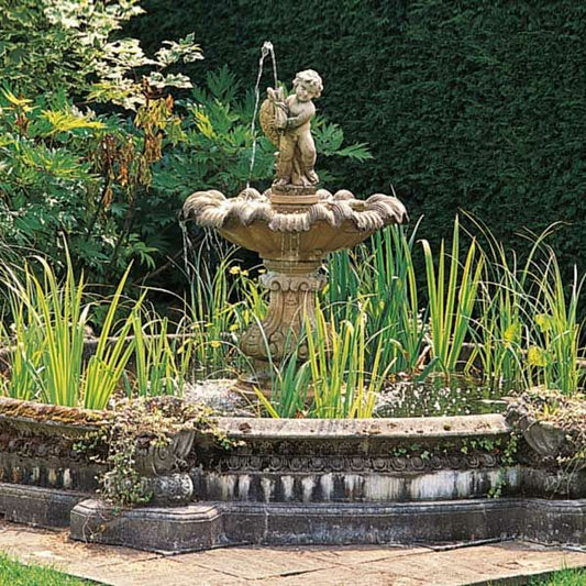  Großer Kaskaden Springbrunnen Sandstein - Guscio Rago
