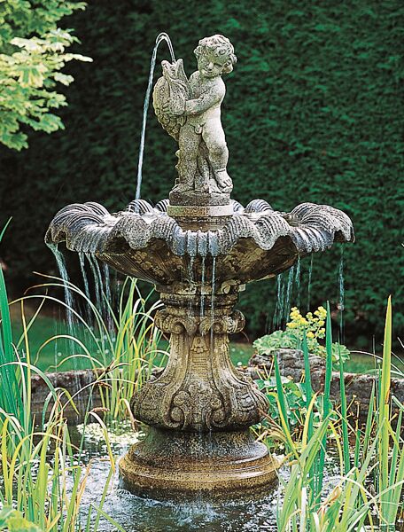  Großer Kaskaden Springbrunnen Sandstein - Guscio Rago
