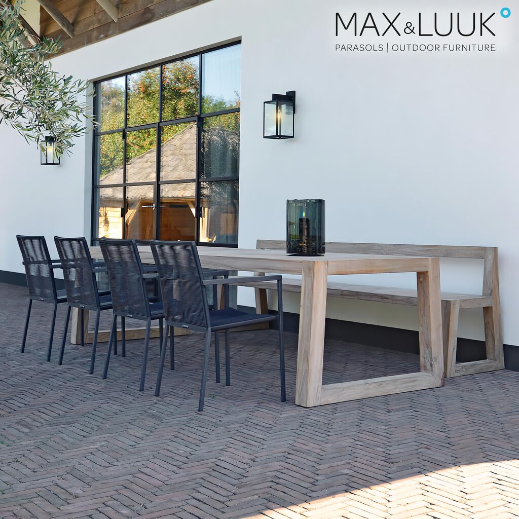  Großer Massiver Gartentisch Aus Teakholz - Rechteckig - Max&Luuk - Mason Gartentisch