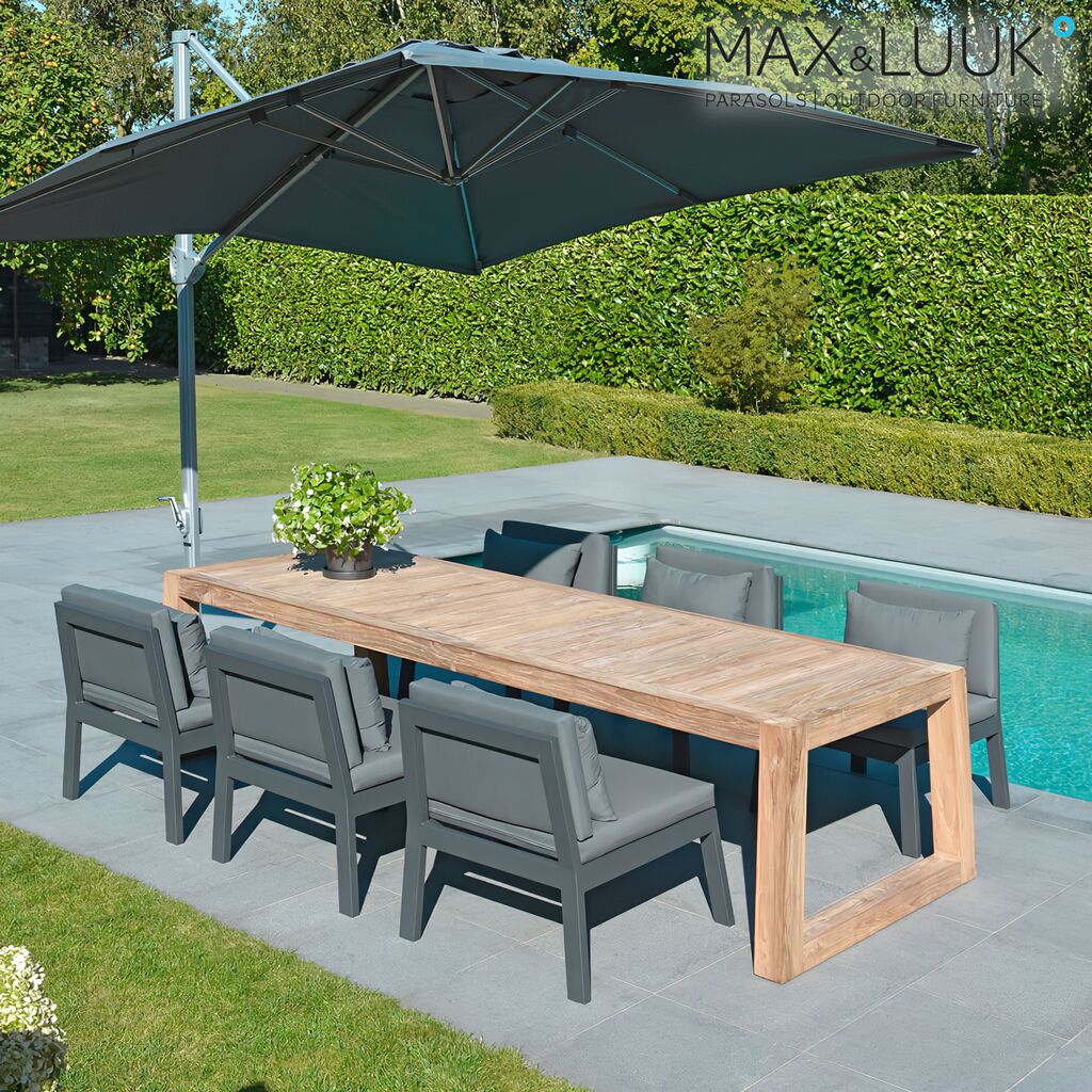  Großer Massiver Gartentisch Aus Teakholz - Rechteckig - Max&Luuk - Mason Gartentisch