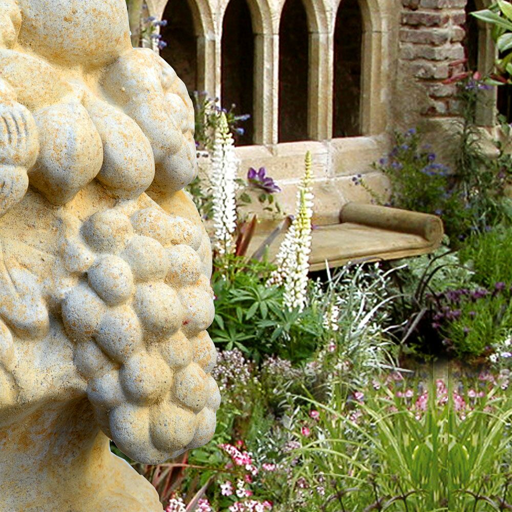  Großer Obstkorb Gartenfigur - Florenz