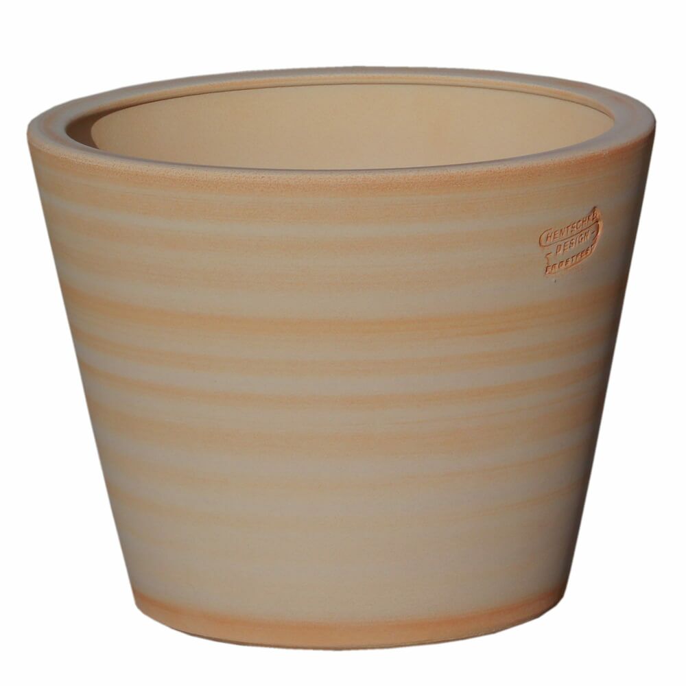 Großer Runder Blumenkübel Terrakotta - Keramik Frostsicher - Votum Terra Henna