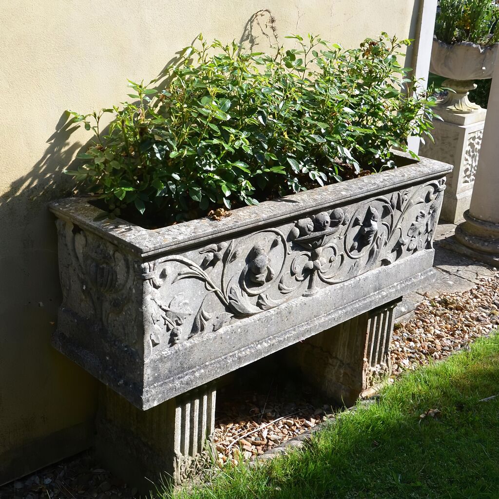  Großer Stein Pflanztrog Antik - Vicenza Grande
