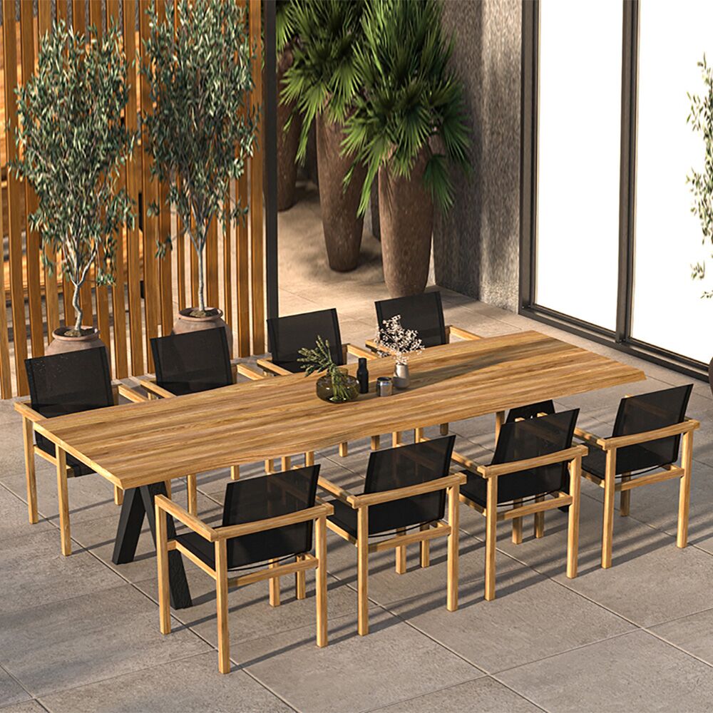  Großer Teakholz Outdoor Esstisch Für Garten Und Terrasse - Brianna Tisch