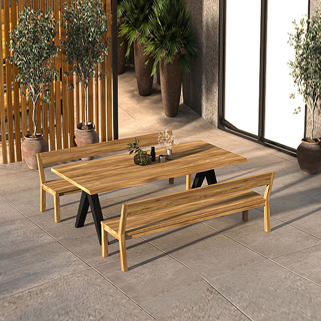  Großer Teakholz Outdoor Esstisch Für Garten Und Terrasse - Brianna Tisch